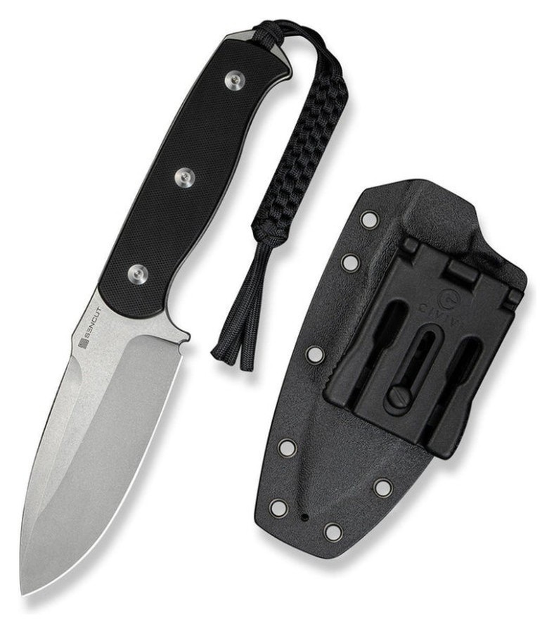 Ніж фіксований мисливський Sencut Toxodon, (11.6 см) 9Cr18MoV / G10 чорний, укр, укр