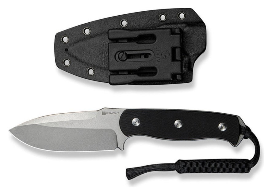 Ніж фіксований мисливський Sencut Toxodon, (11.6 см) 9Cr18MoV / G10 чорний