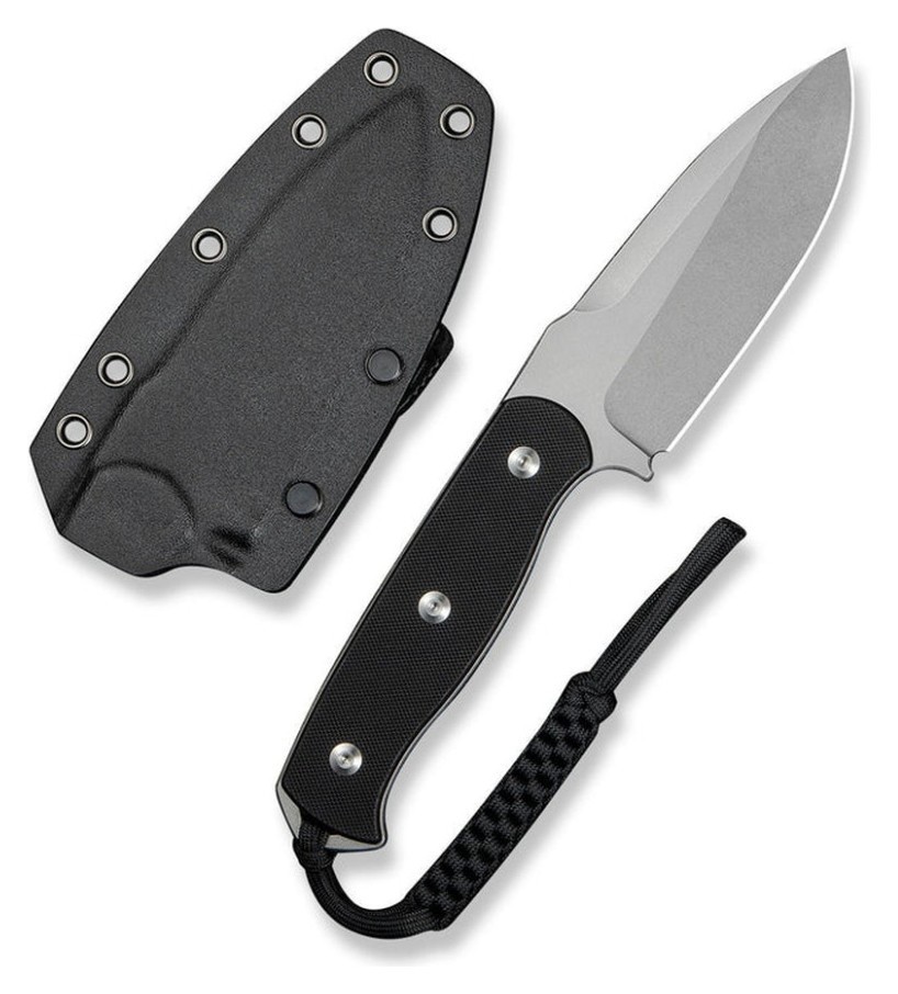 Ніж фіксований мисливський Sencut Toxodon, (11.6 см) 9Cr18MoV / G10 чорний, укр, укр