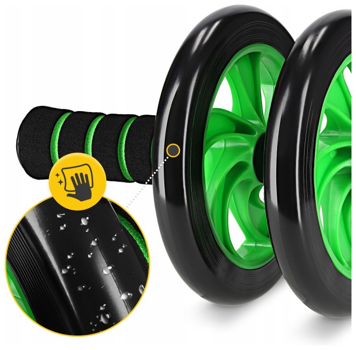 Ролик (гімнастичне колесо) для преса 4FIZJO Ab Wheel Black/Green (P-5907222931523)