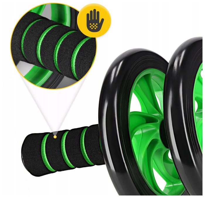 Ролик (гімнастичне колесо) для преса 4FIZJO Ab Wheel Black/Green (P-5907222931523)