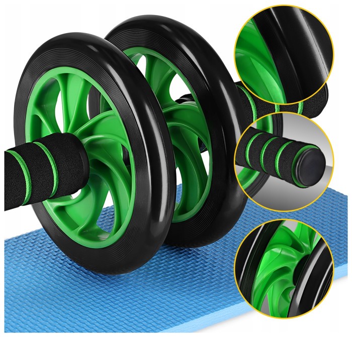 Ролик (гімнастичне колесо) для преса 4FIZJO Ab Wheel Black/Green (P-5907222931523)