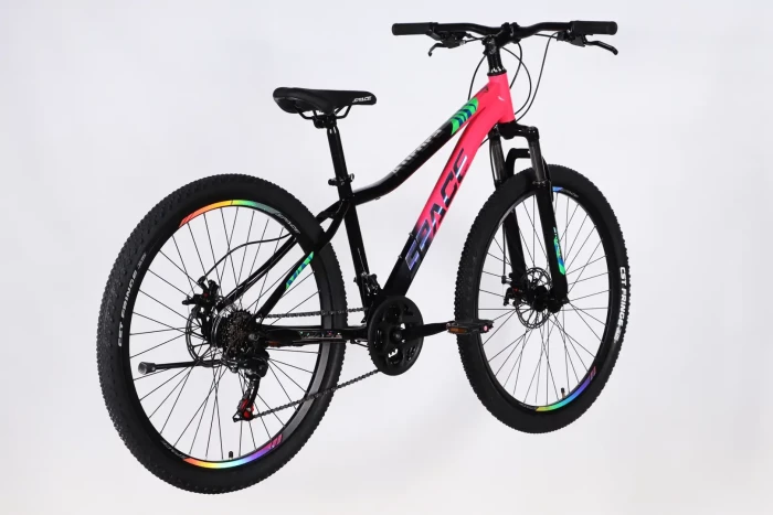 Велосипед уцінений ST 27.5" SPACE AURORA DD FR рама-15" рожево-чорний 2026