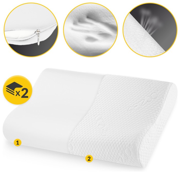 Подушка ортопедична 4FIZJO Ergo 40 x 60 см для сну White (P-5907739317018)