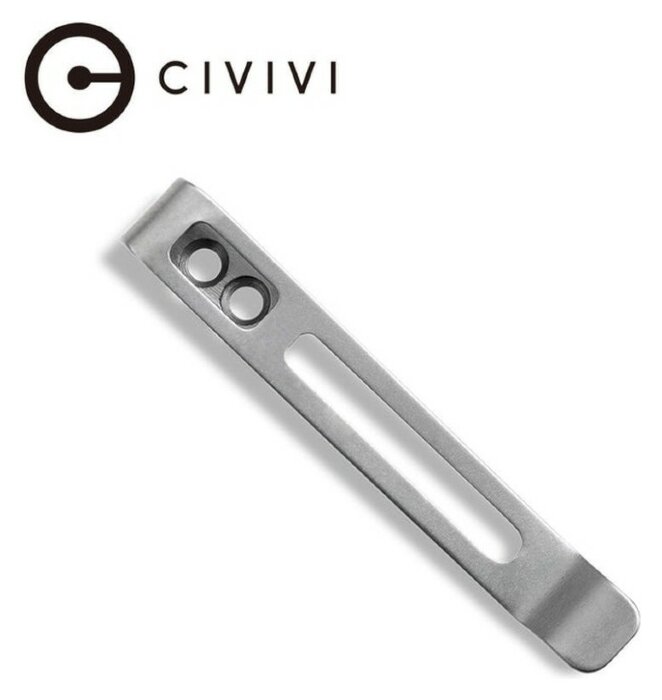 Кліпса кишенькова сталева Civivi без гвинтів CA-05B-V1, укр, укр