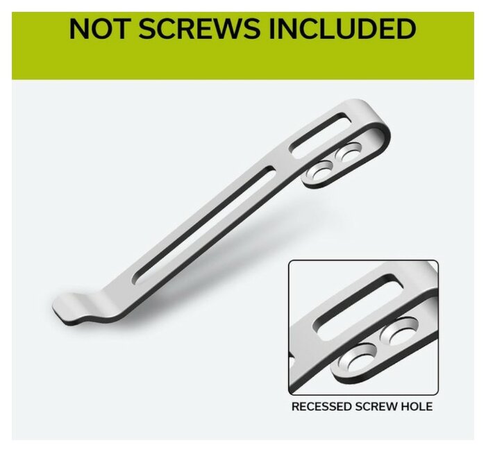 Кліпса кишенькова сталева Civivi без гвинтів CA-05B-V1