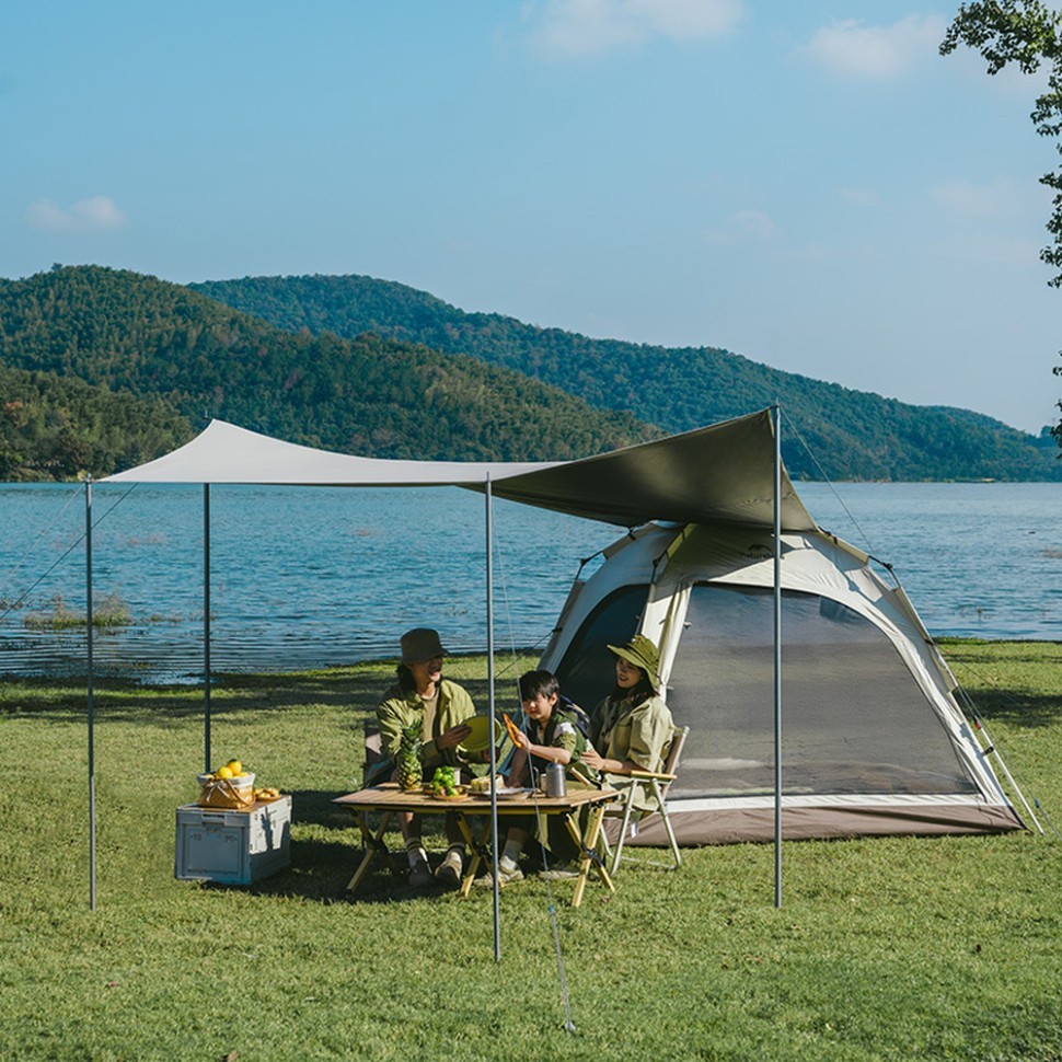 Намет тримісний автоматичний із тентом Naturehike Ango CNK2550WS010, L, коричневий, укр, укр
