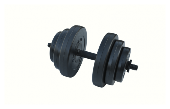 Гантель композитний RN-Sport 18 кг + Скакалка в подарунок, укр, укр