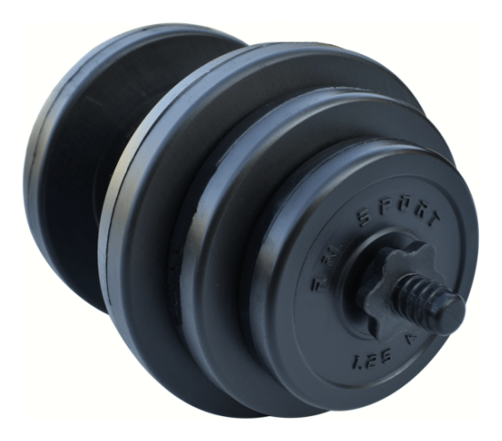 Гантель композитний RN-Sport 18 кг + Скакалка в подарунок