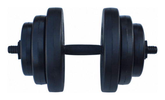 Гантель композитний RN-Sport 18 кг + Скакалка в подарунок