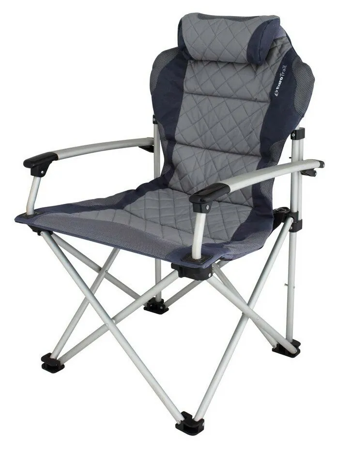 Cтілець туристичний Eurotrail CORSICA Silver grey/charcoal (ETCF0036) (61x51x105 см silver grey/charcoal)