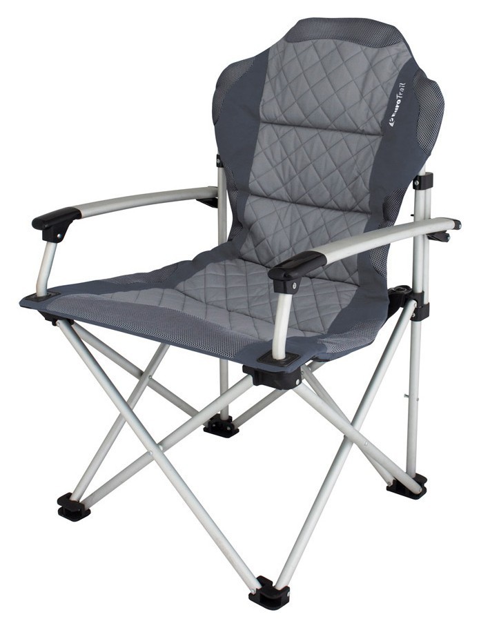 Стул туристический Eurotrail CORSICA Silver grey/charcoal (ETCF0036)