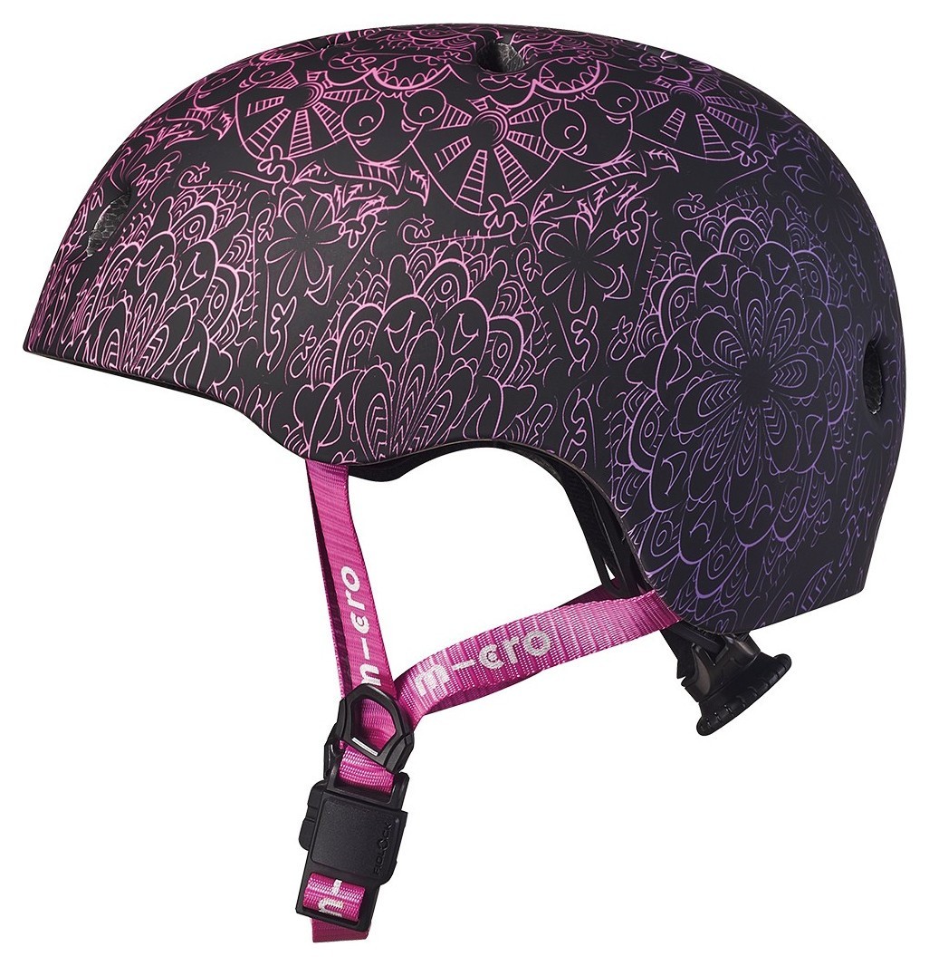 Защитный шлем MICRO - РОЗОВО-ПУРПУРОВАЯ МАНДАЛА (52-56 cm, M, светло)