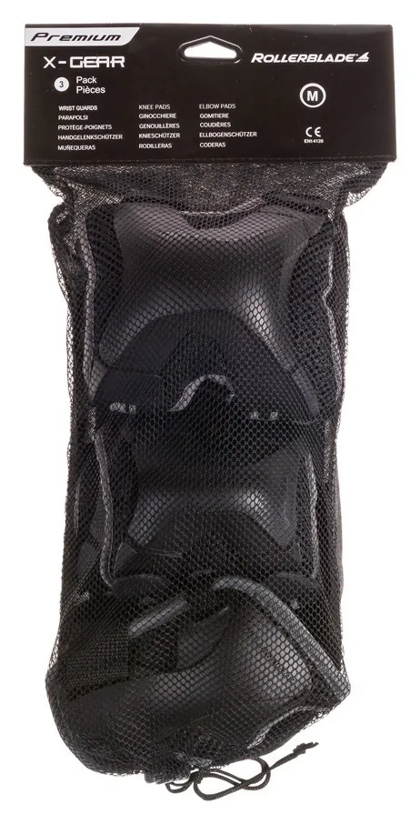 Захисний комплект Rollerblade X-GEAR 3 PACK S Black (067P0100) (M Чорний)
