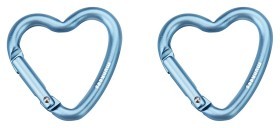 Munkees 32202 карабины Mini Heart 2-Pack blue