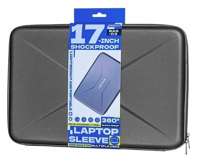 Чохол для ноутбука  "REMAX 17-inch Shockproof Laptop Sleeve BAG-03" Black