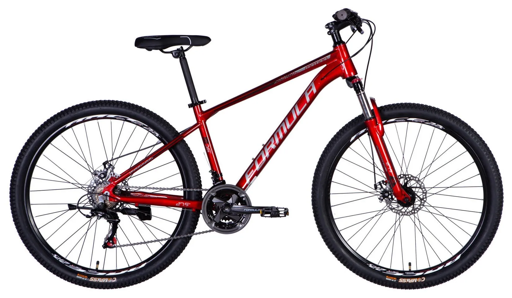 Велосипед AL 27.5" Formula MOTION DD FR рама-16" червоний з сірим 2026 (OPS-FR-27.5-295)