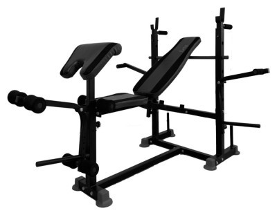 Багатофункціональна лава для жиму 0090 + Брусья + Приставка скотта