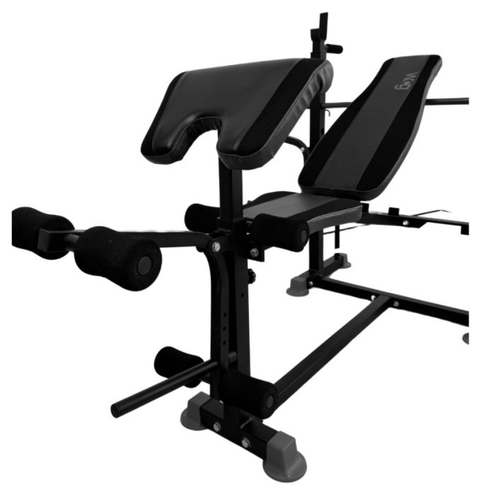 Багатофункціональна лава для жиму 0090 + Брусья + Приставка скотта