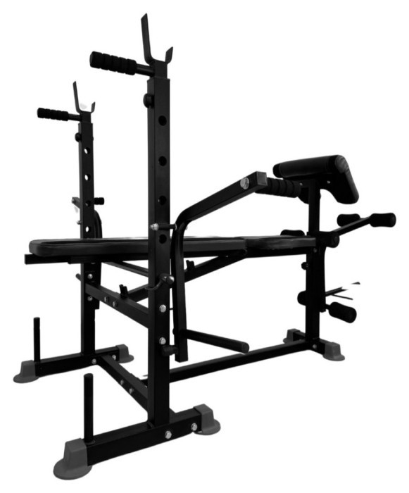 Багатофункціональна лава для жиму 0090 + Брусья + Приставка скотта