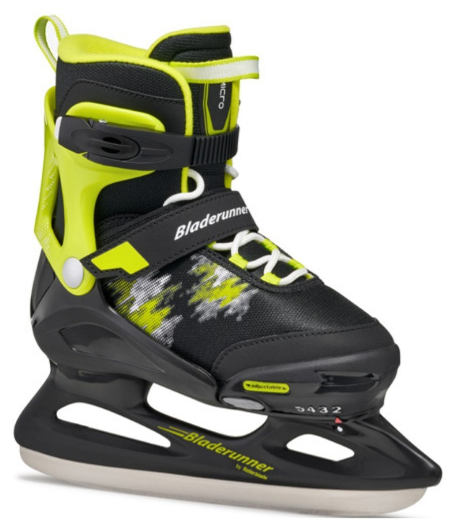 Bladerunner ледовые коньки Micro Ice black-lime 29-34