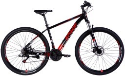 Велосипед AL 29" SPACE MERCURY DD FR рама-18" чорно-червоний 2025 Велосипед AL 29" SPACE MERCURY DD FR рама-18" чорно-червоний 2025