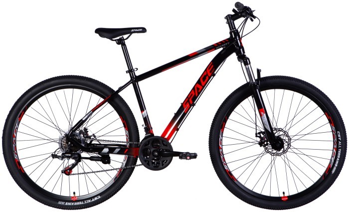 Велосипед AL 29" SPACE MERCURY DD FR рама-18" черно-красный 2025