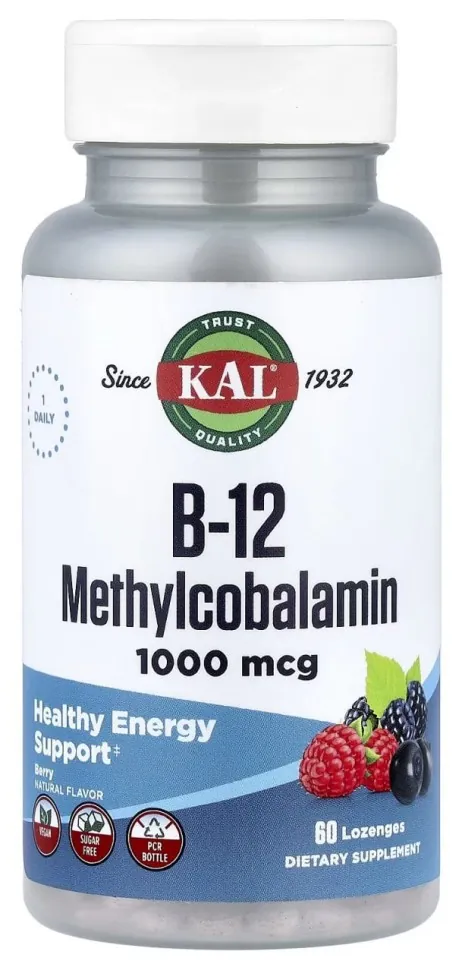 B12 Methylcobalamin 1000mcg - 60 lozenges Berry