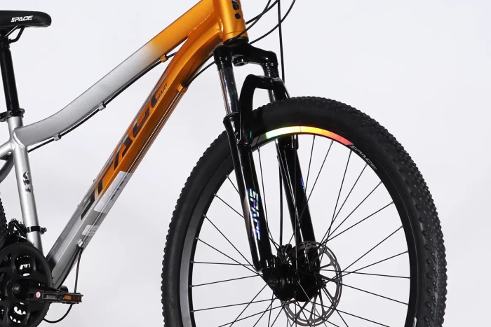 Велосипед AL 27.5" SPACE LYRA DD FR рама-15" помаранчево-сріблястий 2026