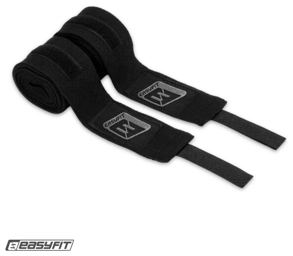 Бинти для боксу EasyFit FlexWrap 3,5 м (Чорний)