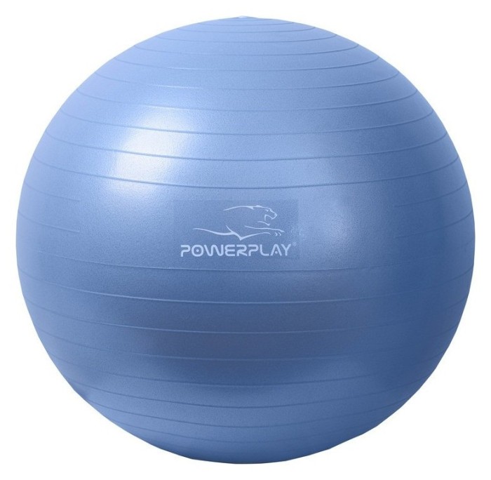 М'яч для фітнесу (фітбол) PowerPlay 4001 Ø65 cm Gymball Синій + помпа