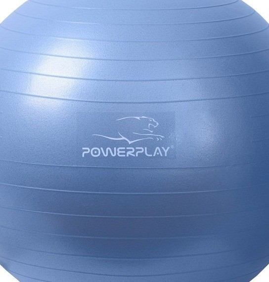 М'яч для фітнесу (фітбол) PowerPlay 4001 Ø65 cm Gymball Синій + помпа