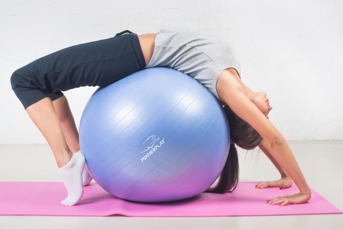 М'яч для фітнесу (фітбол) PowerPlay 4001 Ø65 cm Gymball Синій + помпа