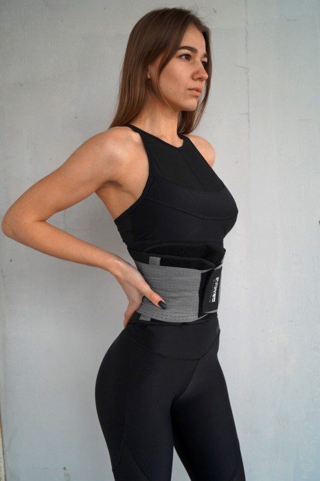 Пояс-корсет для підтримки спини Power System PS-6031 Waist Shaper Grey S/M