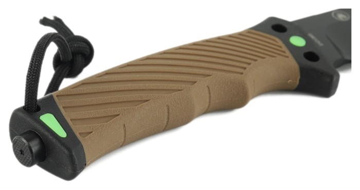 Ніж Ganzo G8012V2-DY коричневий (G8012V2-DY) з паракордом