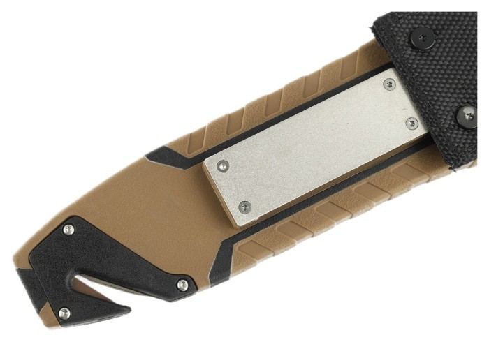 Ніж Ganzo G8012V2-DY коричневий (G8012V2-DY) з паракордом, укр, укр