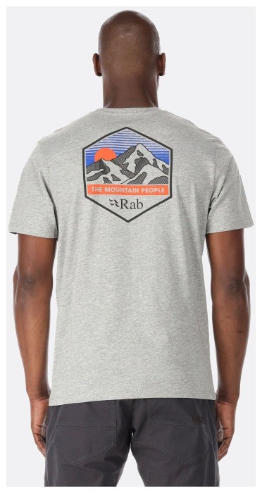 Футболка чоловіча Rab Stance Mountain Peak Tee, Grey Marl, M