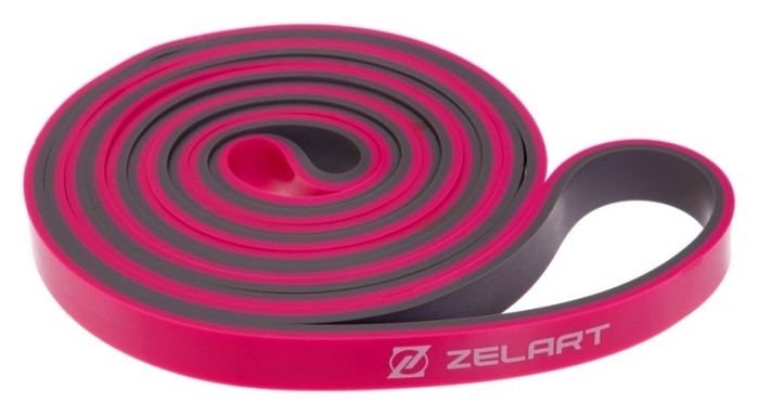 Гума для підтягувань двошарова Zelart FI-0911-2 DUAL (2080x13x4,5мм, жорсткість XXS), рожева