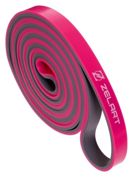Гума для підтягувань двошарова Zelart FI-0911-2 DUAL (2080x13x4,5мм, жорсткість XXS), рожева
