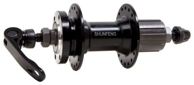 Задняя втулка AL 36H под диск. SHUNFENG SF-A262R черн. с эксцентром. под кассету 7 ск.