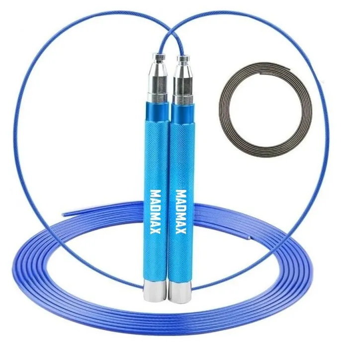 Скакалка швидкісна на підшипниках алюмінієва MadMax MFA-286 Speed jump rope Blue