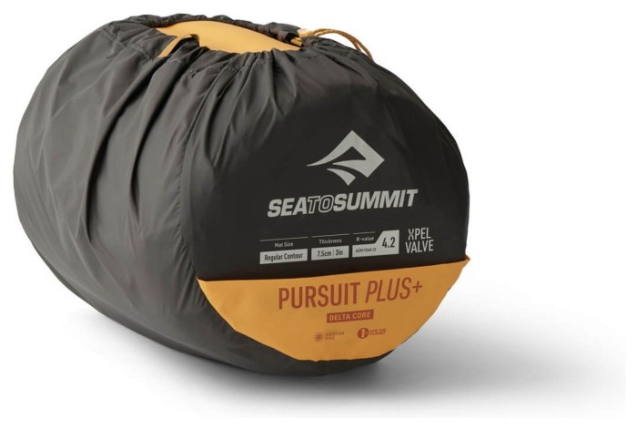 Килимок самонадувний Sea to Summit Pursuit Plus SI Mat, Zinnia Orange, Regular Rectang Wide, 183х64х7.5см