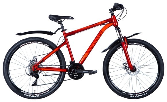 Велосипед ST 26" Discovery TREK AM DD рама- с крылом Pl 2024 (червоний), укр