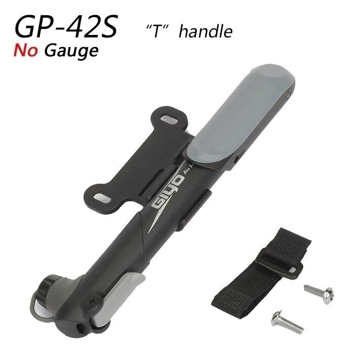 Насос міні GIYO GP-42S алюміній. у пластику AV/FV (80psi) (чорний), укр, укр