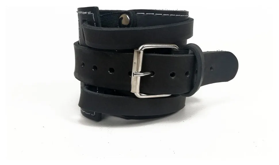 Манжета EasyFit F8 чорна для тяги на тренажері (шкіра) (Чорний)