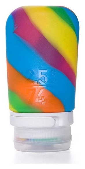 Силіконова пляшечка Humangear GoToob + Medium Rainbow, укр