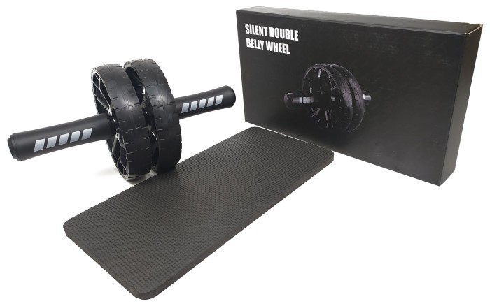 Ролик для пресу EasyFit BLM подвійний чорний, укр, укр