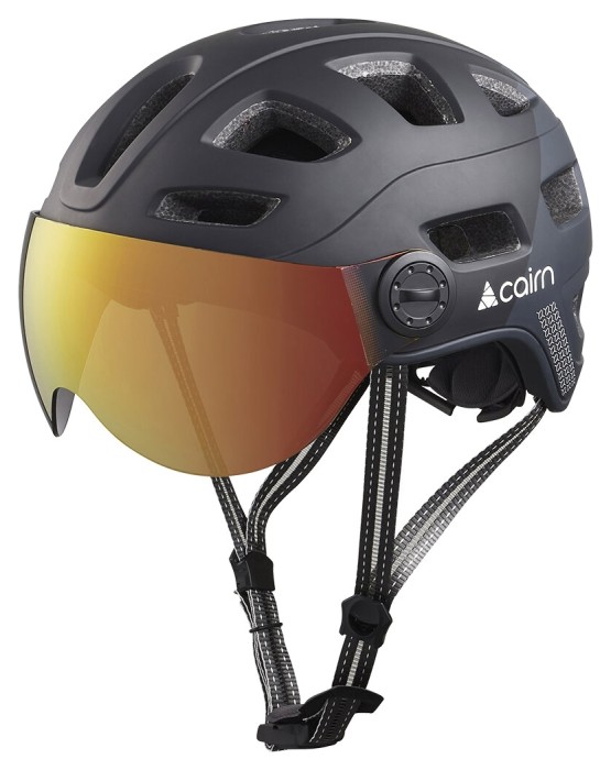 Велошлем Cairn Quartz Visor LED USB черный