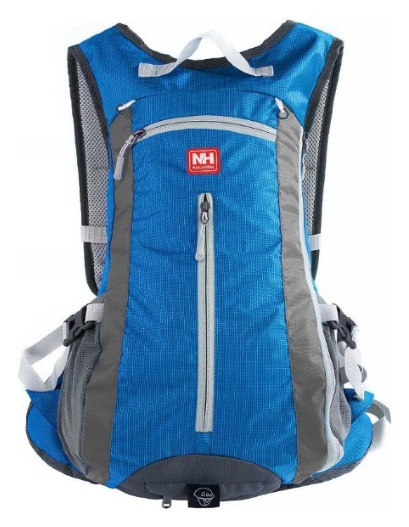 Велорюкзак з чохлом для шолома Naturehike 15 л sky blue NH15C001-B, блакитний