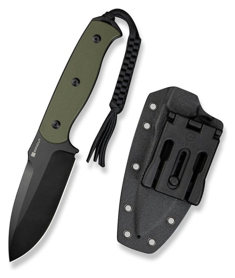 Ніж фіксований мисливський Sencut Toxodon, (11.6 см) 9Cr18MoV / G10 темно-зелений, укр, укр